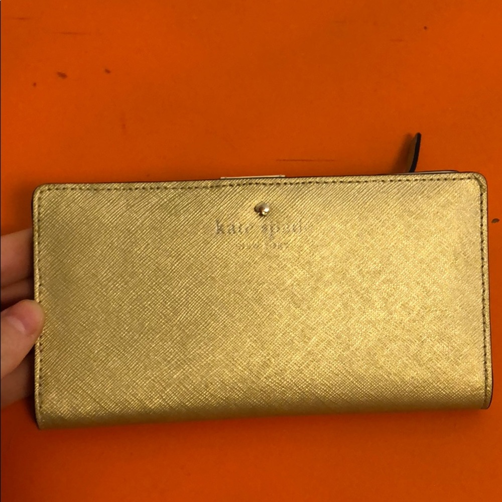 Kate Spade Gold Cedar St Bifold Wallet